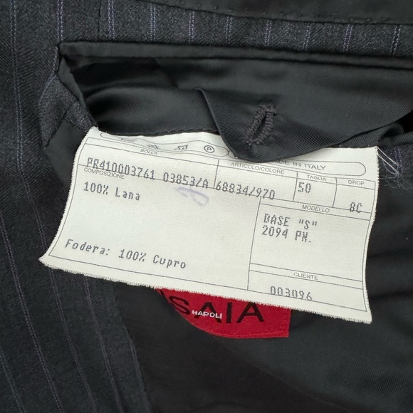 [SOLD] Ísaia Napoli Suit - size 50IT - grey with stripes - Excellent Conditon - Picture 5 of 10